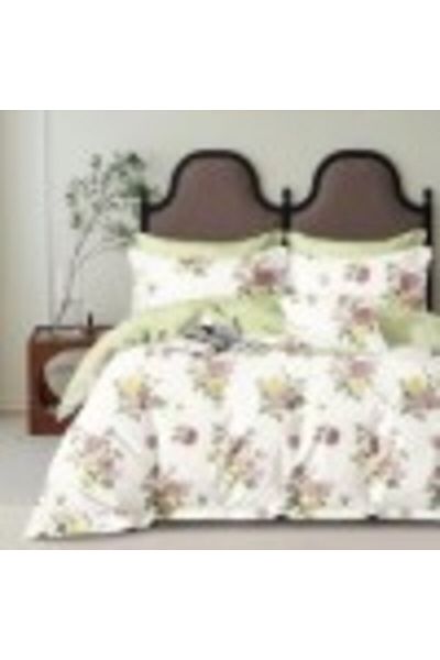 Pucioasa Double percale bed linen, 100% cotton, rose design