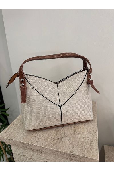 ALTUDA Women's Cross Strap Linen Shoulder Bag Ketty