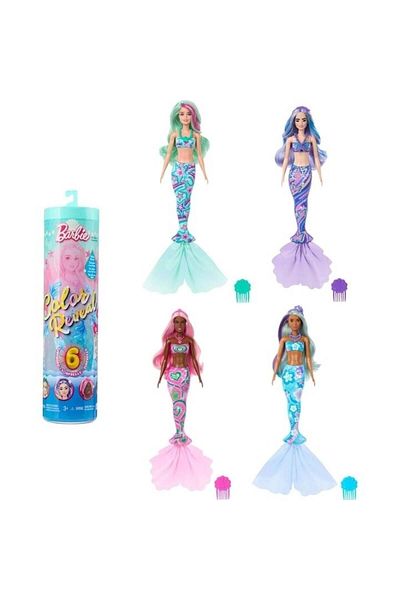 Barbie doll, Color Reveal Sea Mermaids Mix Hrk12, surprise, 4 variations, 30 cm