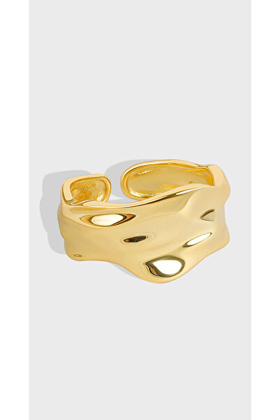 Glaren تصميم خاتم نسائي ذهبي اللون