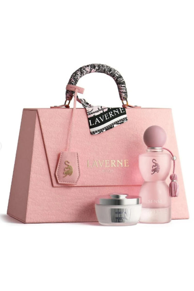 Laverne عطر سينس جورجينا 75 مل + بودرة الجسم سينس + حقيبة لافيرن