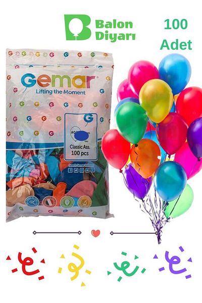 BALON DİYARI Gemar 100Pcs Balloon Latex