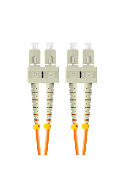 Lanberg Cablu de rețea cu fibră optică cu lungimea de 2 m și conectori SC/UPC-SC/UPC, Lanberg Z43324, MM, DUPLEX