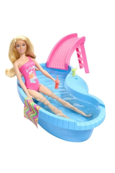 Barbie Set de joacă - Blonda și piscina