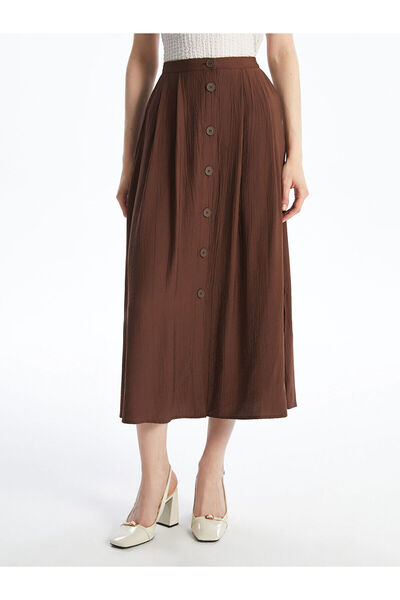 LC Waikiki LCWAIKIKI Classic Коричневий Бежевий Еластичний Довгий Пальто