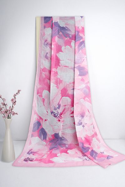 Sekine İpek Lumora Flower Soft Cotton Shal