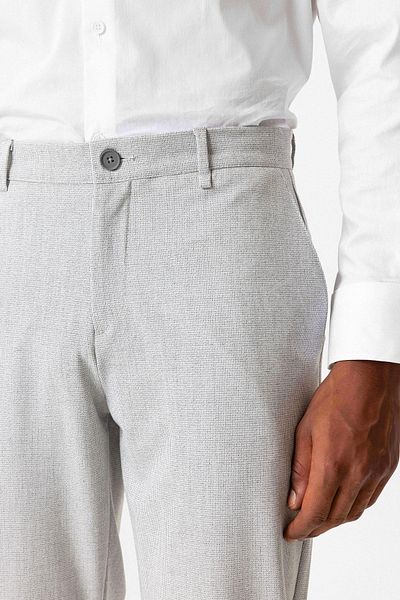 Antioch Gray Textured Men's Trousers