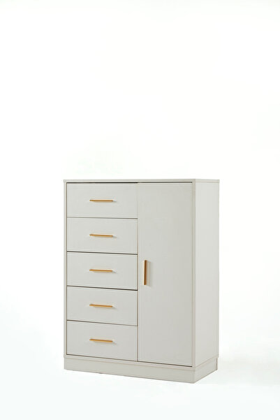 nom ASYA 5 ÇEKMECELİ RAFLI ÇOK AMAÇLI ŞİFONYER & ÇAMAŞIRLIK