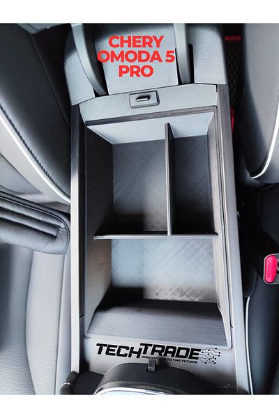 Tech Trade Chery Omoda 5 Pro Armrest Organizer-3 Compartments Black (Not Compatible with Omoda 5.)
