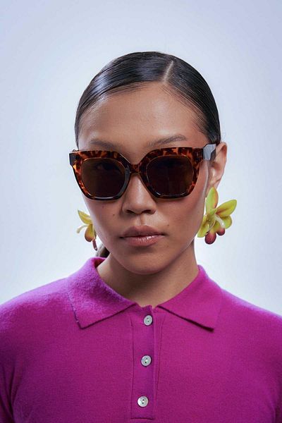 Bilge Karga Wilmer Leopard Brown Sunglasses