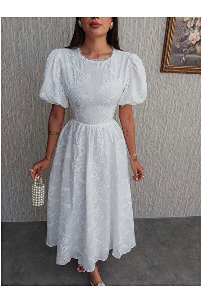 ESRAHELVACI Φόρεμα με λαιμόκοψη εξώπλατο φιστό