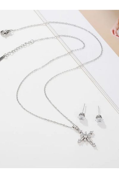 VOLY Set lantisor cu pandantiv cruce si cercei