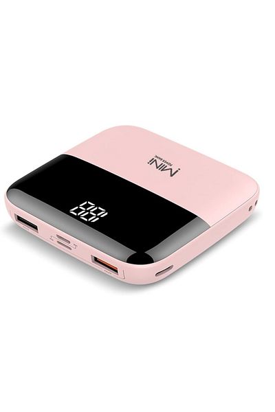 OEM External battery, 10,000 mAh, Fast charger, VoltPocket, digital display, pink