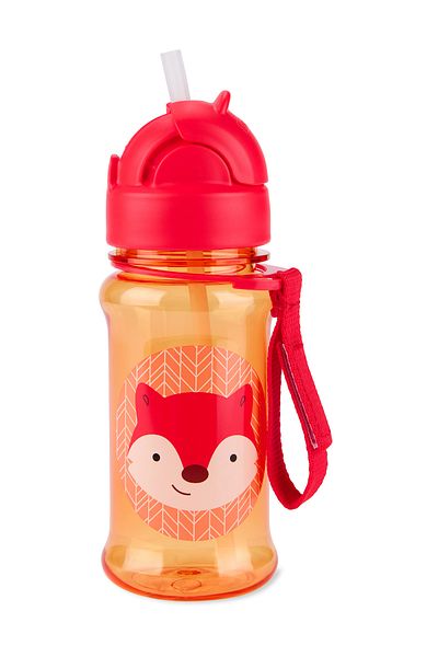 Skip Hop Zoo Tritan Water Bottle with Straw Fox