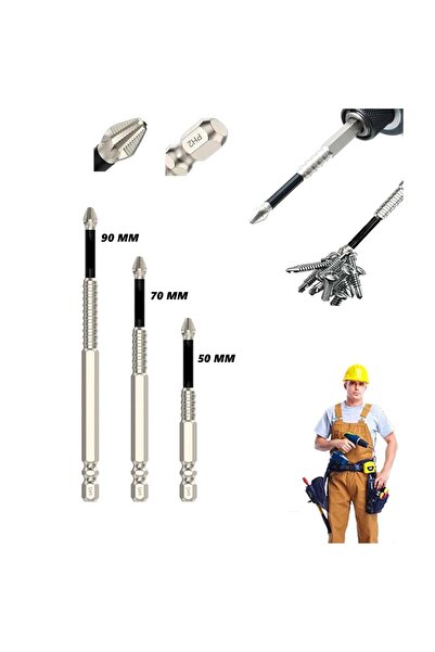 SOLIDFAST ANTI-SLIP K5 150-90-50MM 3 LÜ KAYDIRMAZ PH2 UÇ SETİ