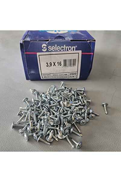 Selectron 3.9X16 RYSB MUV Yıldız Pul Başlı Matkap Uçlu Vida 2500 Adet