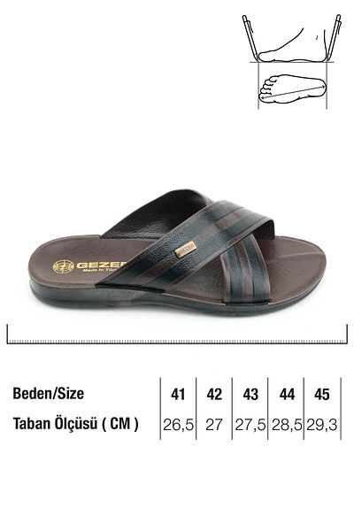 GEZER Men's Summer Pu Sole Artificial Leather Comfortable Sole Home Garden Daily Slippers