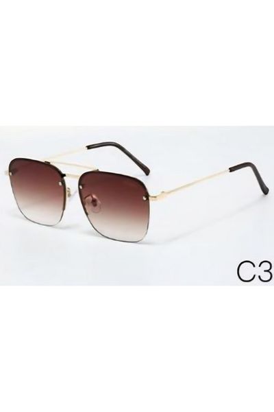 Escales Unisex Uv-400 Protected Luxury Rimless Sunglasses