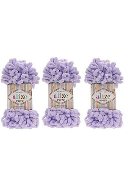 Alize Puffy Hand Knitting Yarn 1PC (Color Light Purple no. 146)