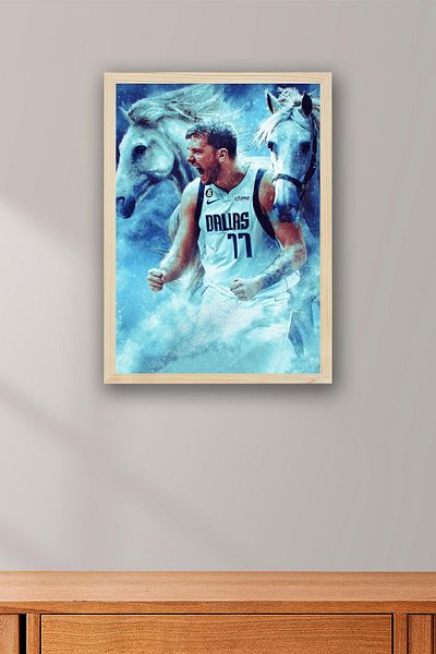 Saturn Pictură înrămată Luka Doncic - Pictură poster NBA Dallas Mavericks