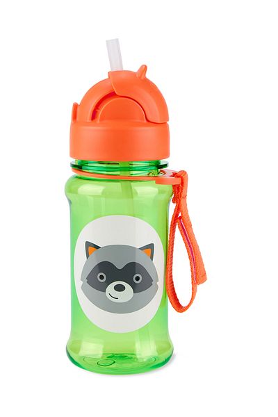 Skip Hop Zoo Tritan Water Bottle with Straw Raccoon