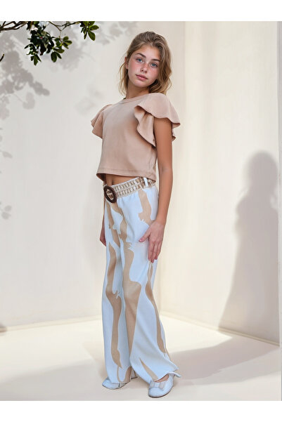 Asortik Kids Set de 2 bucăți din bumbac pieptănat tricotat confortabil pentru fete, 100% bumbac