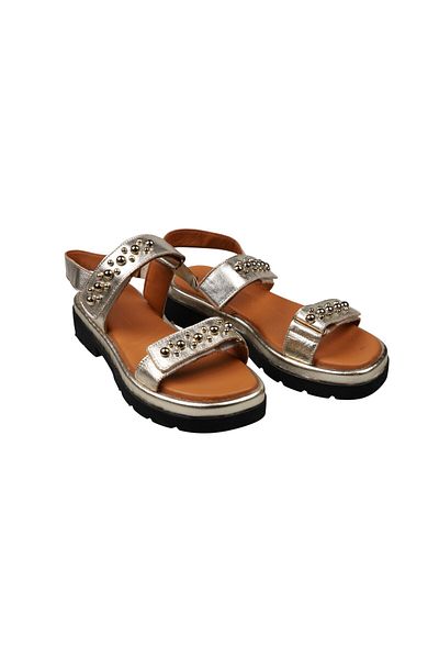 Lady Mia Velvia Trok Detailed Genuine Leather Women's Sandals