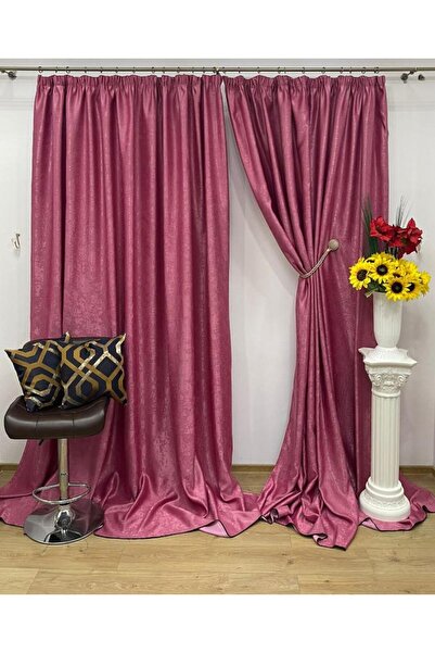 Liz Line Set of two blackout curtains, with drapery, various sizes and colors, from the "Monocrom" range by Liz Line