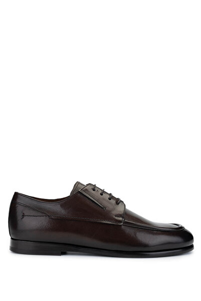 Tamer Tanca Men's Genuine Leather Brown Classic Shoes