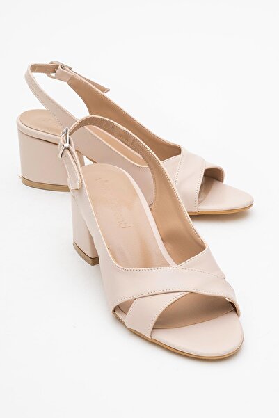 CCWAY AYAKKABI صندل نسائي بكعب مفتوح من الأمام والخلف TEN SKIN