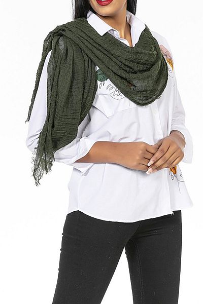 Neşeli Butik Women Khaki Muslin Fabric Shawl Pareo Nbmht02