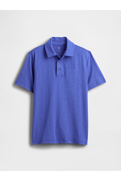 GAP Erkek Çocuk Mavi GapFit Tech Polo T-Shirt