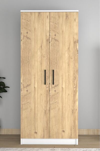 Moonlife Noya 2 Kapaklı Gardrop Beyaz Çam