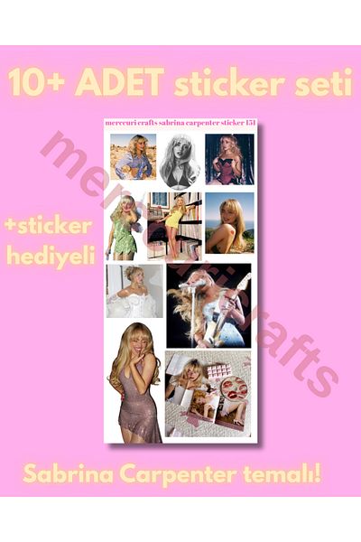 merccuri crafts Sabrina Carpenter Sticker (10+ Pcs High Quality) - for Notebook Agenda, Laptop, Scrapbooking