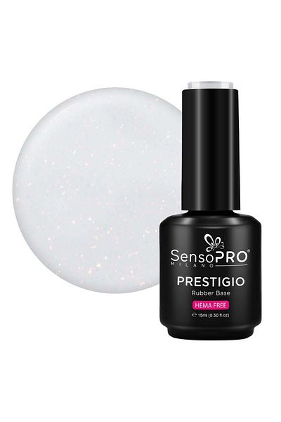 SensoPRO Milano Baza Cauciuc PRESTIGIO SensoPRO Milano - Milky Pearl 15ml