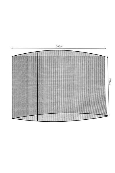 zola Anti-mosquito netting,for garden umbrella, diameter 3 m, height 2.6 m, zipper closure, black