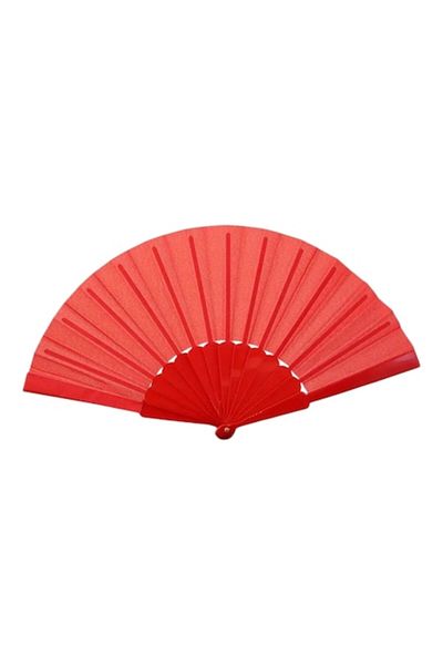 OEM Foldable Fan in Plastic and Textile, Red