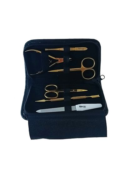 OEM Manicure kit with 6 tools and storage bag, MM16-V20 81010, file, spatula, tweezers, 2 scissors