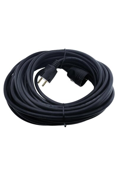 OEM Cablu prelungitor, lungime 25 m, pentru alimentare electrică, cu ștecher cauciucat și cuplaj