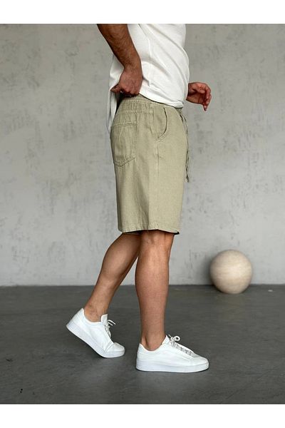 OHEPMODA Πλυμένο ανδρικό σορτς βερμούδας Gabardine