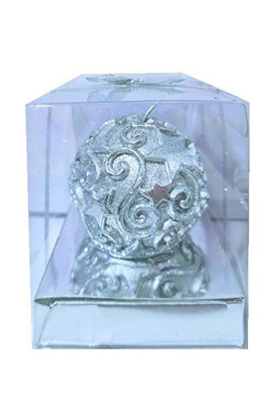 OEM Lumânare din ceară filigrană cu model de stea, cutie cadou, argintie