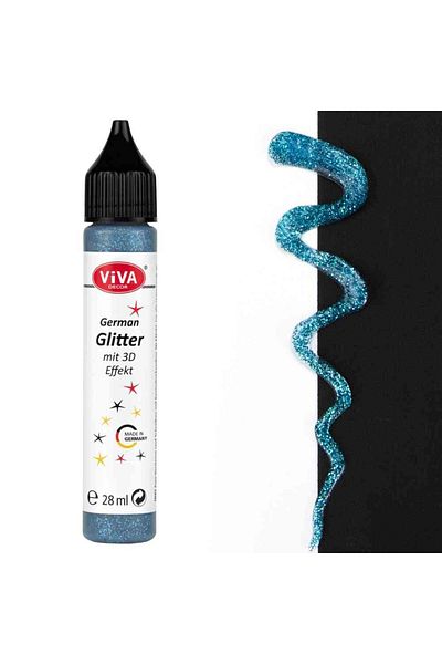 Viva Decor Washable adhesive glitter for all surfaces, VIVA DECOR, 28ml Seagull blue