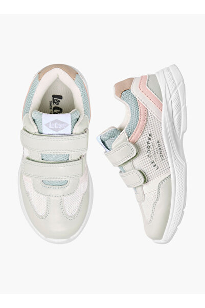 Lee Cooper Girls' Panelled Sneakers with Hook and Loop Closure