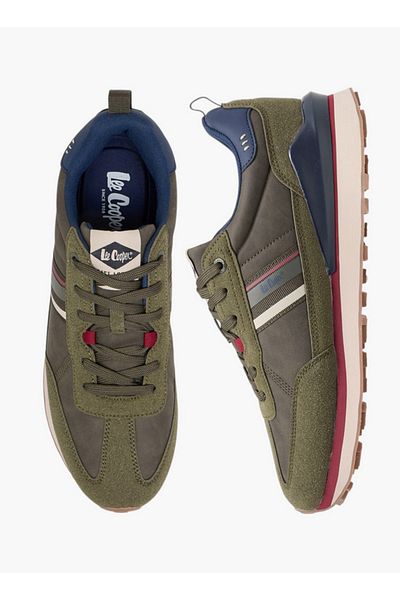 Lee Cooper Men's Panelled Sneakers with Lace-Up Closure