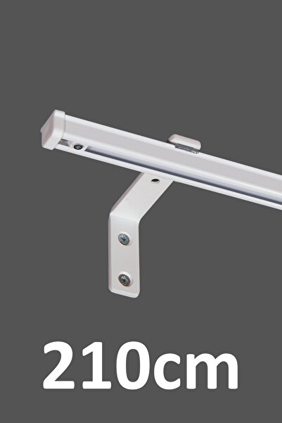 İzen Beyaz 210cm Tekli Metal Rustik (90mm) Metal L Duvar Montaj Ayaklı (19mm)...