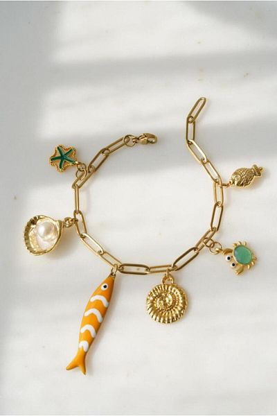 AŞIK ACCESSORIES Stainless Steel Summer Breeze Charm Bracelet