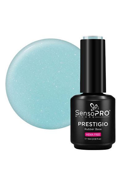 SensoPRO Milano Baza de cauciuc PRESTIGIO SensoPRO Milano - Albastru Caraibe 15ml