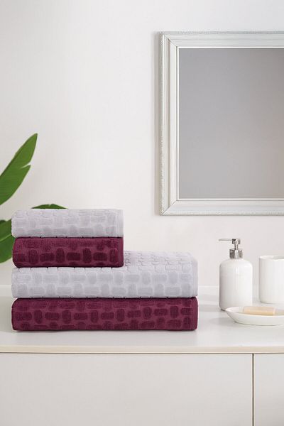 Özdilek Özdilek Tricot Velvet Towel Set