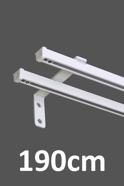İzen Beyaz 190cm İkili Metal Rustik (120mm) Metal L Duvar Montaj Ayaklı (19mm...