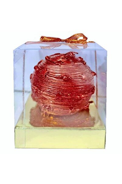 OEM Lumanare din ceara lucrata in filigran, model sirag de stele, cutie de cadou, rosu